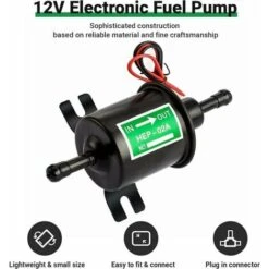12V Electric Fuel Pump HEP-02A Low Pressure Electric Fuel Pump 2.5-4PSI For All Cars, Trucks And Boats -Heating Equipment 100161215 4