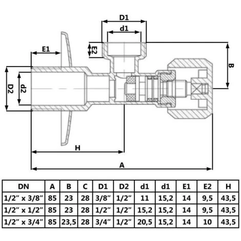 1/2 X 3/8 BSP Threaded Chromed Water Valve Connector Washing Machines Basins 4 1/2 X 3/8 BSP Threaded Chromed Water Valve Connector Washing Machines Basins - Image 2