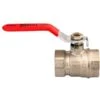 1/2 Inch Water Lever Type Ball Valve Female X Female Red Handle Quarter Turn -Heating Equipment 1196359 1