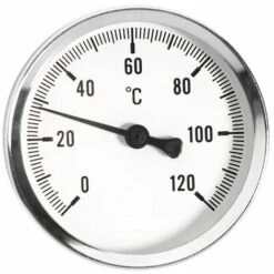 63mm 0-120C Thermo Temperature Gauge 1/2inch Rear Entry Thermometer