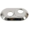 Twin Double 15mm PVC Chrome Radiator Pipe Cover Collar Rose Rotatable -Heating Equipment 1197686 1