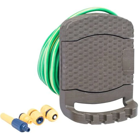 Wall Mounted Hose Reel With Hose Plastic Brown VidaXL 6 Wall Mounted Hose Reel With Hose Plastic Brown VidaXL - Image 4