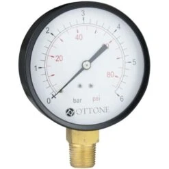 100mm 6 Bar Pressure Gauge Air Oil Water Meter 1/2 BSPT Side Entry Manometer