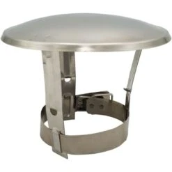Stainless Steel Chimney Flue Cowl Pipe Rain Cover Protector Cap Ending 100-130mm