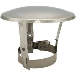 Stainless Steel Chimney Flue Cowl Pipe Rain Cover Protector Cap Ending 60-80mm
