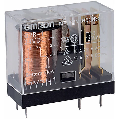 Omron G2R-1-24DC SPCO Power Relay 10A 24VDC 3 Omron G2R-1-24DC SPCO Power Relay 10A 24VDC