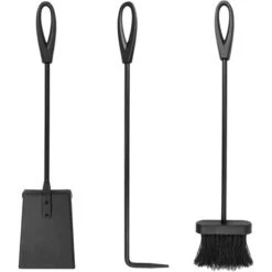 PrimeMatik - Fireplace Companion Tool Set Of 3 Accessories For Fireside Made Of Cast Iron 9 PrimeMatik - Fireplace Companion Tool Set Of 3 Accessories For Fireside Made Of Cast Iron -Heating Equipment 16110880 3