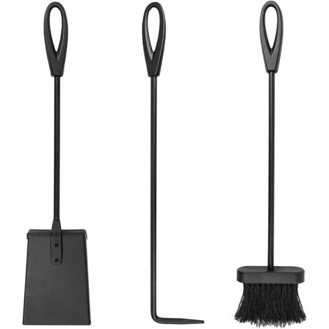 PrimeMatik - Fireplace Companion Tool Set Of 3 Accessories For Fireside Made Of Cast Iron 5 PrimeMatik - Fireplace Companion Tool Set Of 3 Accessories For Fireside Made Of Cast Iron - Image 3