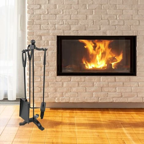 PrimeMatik - Fireplace Companion Tool Set Of 3 Accessories For Fireside Made Of Cast Iron 6 PrimeMatik - Fireplace Companion Tool Set Of 3 Accessories For Fireside Made Of Cast Iron - Image 4