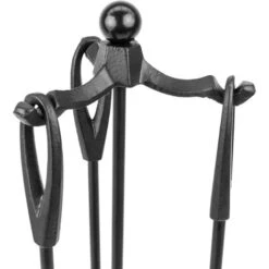 PrimeMatik - Fireplace Companion Tool Set Of 3 Accessories For Fireside Made Of Cast Iron 11 PrimeMatik - Fireplace Companion Tool Set Of 3 Accessories For Fireside Made Of Cast Iron -Heating Equipment 16110880 5