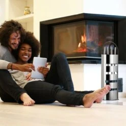 Relaxdays 5-Piece Fireplace Companion Set Steel Utility Accessories, Modern, Stand, Tongs, Shovel, Poker And Broom, Gray-Silver -Heating Equipment 16118686 3