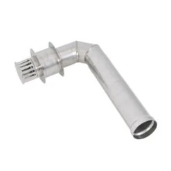 Stainless Steel Evacuation Set With Wall Bushing,110 Mm Connection Fits The TTulpe Indoor B-10 Or B-11 THEFLU002