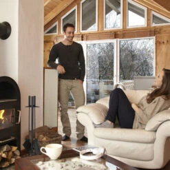 Relaxdays 4-Piece Fireplace Companion Tool Set Shovel, Brush , Poker & Holder, Modern Design, Black -Heating Equipment 16594166 5