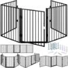 Casaria 5 Part Fireplace Screen Guard 310cm With Door Folding Fireguard Safety -Heating Equipment 18456839 1