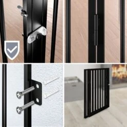 Casaria 5 Part Fireplace Screen Guard 310cm With Door Folding Fireguard Safety -Heating Equipment 18456839 4