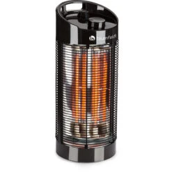 Blumfeldt Heat Guru 360 Stand Radiant Heater 1200 / 600W 2 Heat Settings IPX4 Black