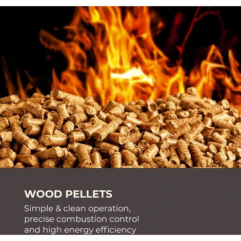 Klarstein Energiewende Pellet Stove 5/10 KW 5 Levels Timer Remote Control Black 6 Klarstein Energiewende Pellet Stove 5/10 KW 5 Levels Timer Remote Control Black - Image 4