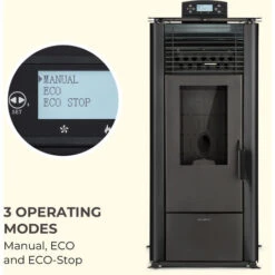 Klarstein Energiewende Pellet Stove 5/10 KW 5 Levels Timer Remote Control Black 11 Klarstein Energiewende Pellet Stove 5/10 KW 5 Levels Timer Remote Control Black -Heating Equipment 22970562 5