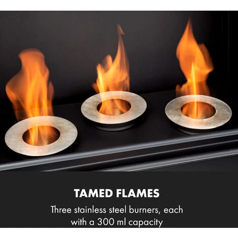 Klarstein Phantasma Cottage Pillar Ethanol Fireplace Smokeless Stainless Steel Burner 3 X 300ml 2h Stainless Steel White/black 5 Klarstein Phantasma Cottage Pillar Ethanol Fireplace Smokeless Stainless Steel Burner 3 X 300ml 2h Stainless Steel White/black - Image 3
