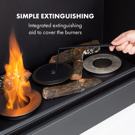 Klarstein Phantasma Cottage Pillar Ethanol Fireplace Smokeless Stainless Steel Burner 3 X 300ml 2h Stainless Steel White/black 7 Klarstein Phantasma Cottage Pillar Ethanol Fireplace Smokeless Stainless Steel Burner 3 X 300ml 2h Stainless Steel White/black - Image 5