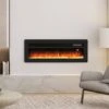 Livingandhome LED Electric Wall Fireplace 9 Flame Colours With Freestanding Leg, Black 40inch -Heating Equipment 24424813 1