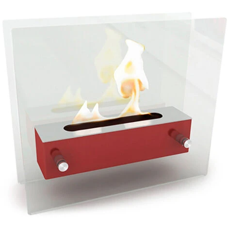 Modern Table Ethanol Fireplace - VPF-FD47M-RED Red Steel 3 Modern Table Ethanol Fireplace - VPF-FD47M-RED Red Steel