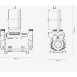 Salamander CTFORCE20TU Shower Pump 2.0 Bar Twin Impeller Universal Head Hoses -Heating Equipment 29110698 3