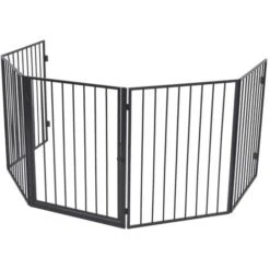 Pet Fireplace Fence Steel Black -Heating Equipment 29786894 2