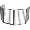 Pet Fireplace Fence Steel Black VidaXL -Heating Equipment 3020225 1