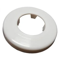 White Rosette Collar Rose Cover For Pipe Holes Gaps Hiding 40mm Diameter