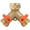 3-Way Valve Brass Tee Splitter Female 3/4 Inch X Male 3/4 Inch X2 BSP Garden -Heating Equipment 31617618 1