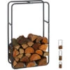 Relaxdays Firewood Rack, Log Stacking Aid, Steel, For In- And Outdoor Use, Wood Pile Shelf, H X W 100 X 60 Cm, Anthracite -Heating Equipment 31796775 1