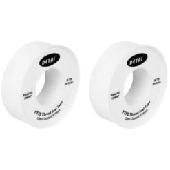 2 X PTFE Teflon Threaded Sealing Tape Adhesive Plumbers Water Tight 12m X 12mm