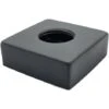 Black Finished Steel Square Shaped Collar Basin Shower Bath Tap Cover Rosette -Heating Equipment 32753558 1