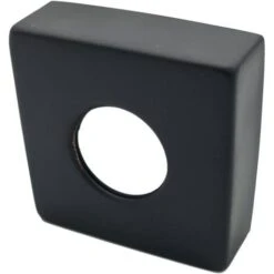 Black Finished Steel Square Shaped Collar Basin Shower Bath Tap Cover Rosette -Heating Equipment 32753558 4
