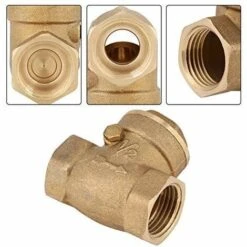 Female Thread Brass Non-return Flapping Non-return Valve Compressor Connector Pump Tool Prevent Water Co.ukom Flowing Back SOEKAVIA -Heating Equipment 36873708 4