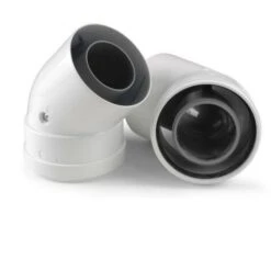 Ariston 3318076 Flue X2 Pack 45 Degree Coaxial Elbow