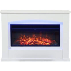 Livingandhome Electric Fireplace Insert Wall Mounted Freestanding Heater With LED Surround -Heating Equipment 37742605 4