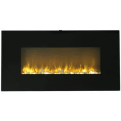 Livingandhome 37 Inch LED Electric Wall Mounted Fireplace 3 Flame Colours -Heating Equipment 37852556 3