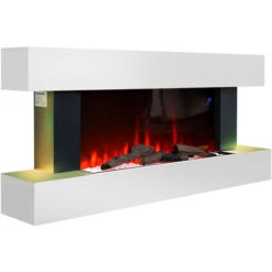 Livingandhome 50 Inch Large LED Electric Fireplace Remote WiFi Control 7 Flame Colors -Heating Equipment 37852567 4