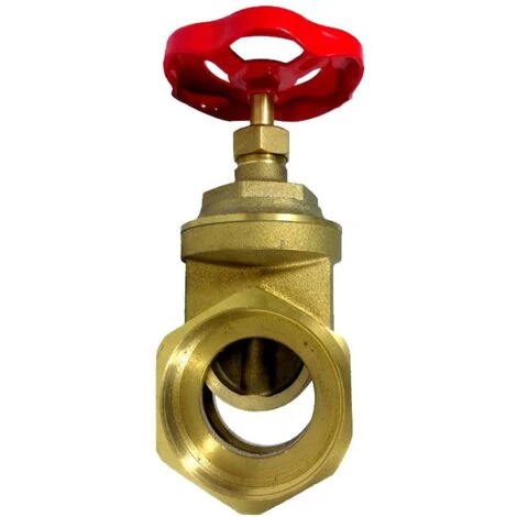 1/2 Inch BSP Strong Brass Sluice Gate Valve Water Stop With Red Head Handle 4 1/2 Inch BSP Strong Brass Sluice Gate Valve Water Stop With Red Head Handle - Image 2