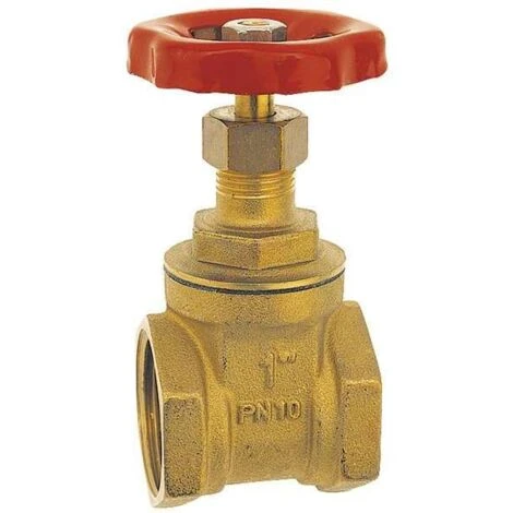1/2 Inch BSP Strong Brass Sluice Gate Valve Water Stop With Red Head Handle 5 1/2 Inch BSP Strong Brass Sluice Gate Valve Water Stop With Red Head Handle - Image 3
