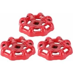 Valve Handwheel Red Iron Valve Handle Ball Valve Shutoff Valve Water Line Tap Valve Top Part Handle 6x6mm 3pcs SOEKAVIA