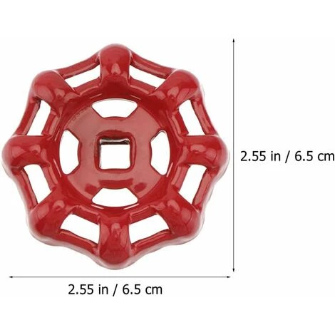 Red Iron Valve Handwheel 7x7mm Top Handles For Shut Off Valve Angle Seat Valve Straight Way Valve Straight Seat Valve Water Pipe SOEKAVIA 4 Red Iron Valve Handwheel 7x7mm Top Handles For Shut Off Valve Angle Seat Valve Straight Way Valve Straight Seat Valve Water Pipe SOEKAVIA - Image 2