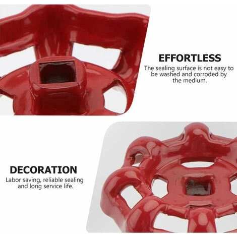 Red Iron Valve Handwheel 7x7mm Top Handles For Shut Off Valve Angle Seat Valve Straight Way Valve Straight Seat Valve Water Pipe SOEKAVIA 6 Red Iron Valve Handwheel 7x7mm Top Handles For Shut Off Valve Angle Seat Valve Straight Way Valve Straight Seat Valve Water Pipe SOEKAVIA - Image 4