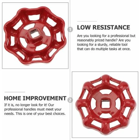 Red Iron Valve Handwheel 7x7mm Top Handles For Shut Off Valve Angle Seat Valve Straight Way Valve Straight Seat Valve Water Pipe SOEKAVIA 7 Red Iron Valve Handwheel 7x7mm Top Handles For Shut Off Valve Angle Seat Valve Straight Way Valve Straight Seat Valve Water Pipe SOEKAVIA - Image 5