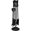 Hearth & Home Black Companion Set With Round Base 5 Piece 19 - HH12 -Heating Equipment 42402054 1
