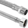 PrimeMatik - Flexible Stainless Steel Metal Hose 1/2 Male To 3/8 Male 25 Cm -Heating Equipment 48827119 1