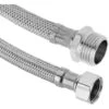 PrimeMatik - Flexible Metallic Stainless Steel Hose 1/2 Male To 3/8 Female Of 25 Cm -Heating Equipment 48827128 1