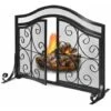 Magnetic 2 Doors Fireplace Screen Gate Large Spark Fire Guard Mesh Protector -Heating Equipment 48889424 1